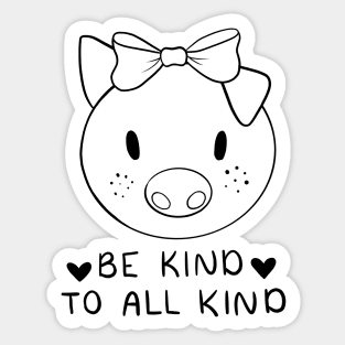 Be Kind To All Kind | Line Art Design Sticker